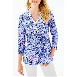 NWOT Lilly Pulitzer Kaia Knit Tunic Iris Blue XS
